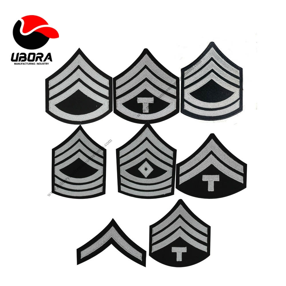 customized silver chevron Patch white Embroidery Iron on Sew on Patch For Clothes Dress Uniform 